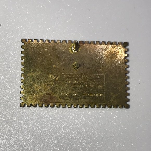 Vintage Postage Stamp Pin - Picture 2 of 3